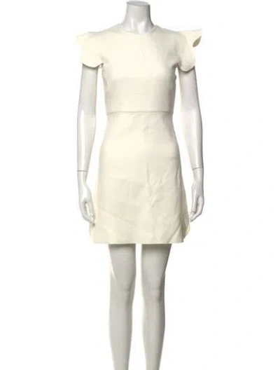 Pre-owned Giambattista Valli Crew Neck Mini Dress In Neutral