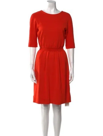 Pre-owned Giambattista Valli Crew Neck Mini Dress In Orange