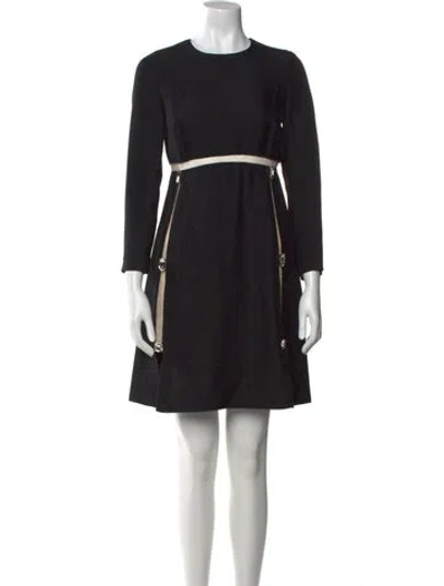 Pre-owned Giambattista Valli Crew Neck Mini Dress W/ Tags In Black