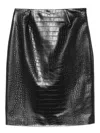 Giambattista Valli Crocodile-effect Skirt In Black
