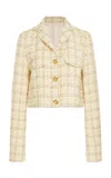Giambattista Valli Cropped Bouclé Jacket In Multi