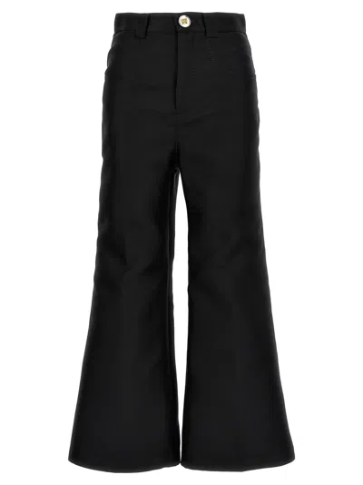 GIAMBATTISTA VALLI CROPPED SILK BLEND PANTS