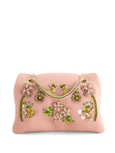 Giambattista Valli Crystal-embellished Mini Bag In Pink