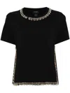 Giambattista Valli Crystal-embellished T-shirt In Schwarz