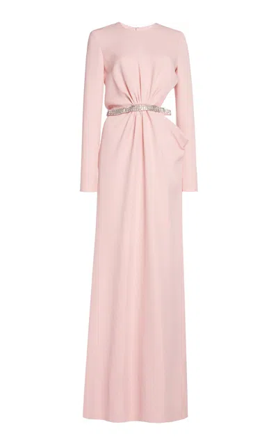 Giambattista Valli Cutout Crepe Maxi Dress In Pink