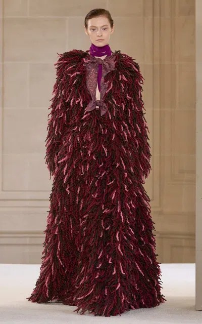 Giambattista Valli Cutout Georgette Gown In Pink