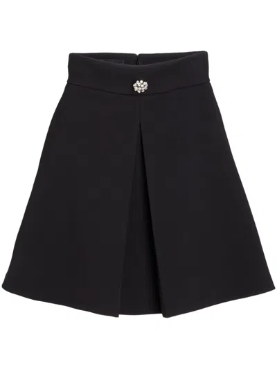 Giambattista Valli Decorative-button A-line Mini Skirt In Schwarz