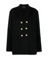 Giambattista Valli Decorative Button Double-breasted Jacket In Black