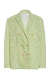 Giambattista Valli Dentelle Sheer Jacket In Green