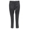 Giambattista Valli Dot Brocade Tapered Crop Pants In Black