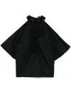 Giambattista Valli Draped Blouse In Black
