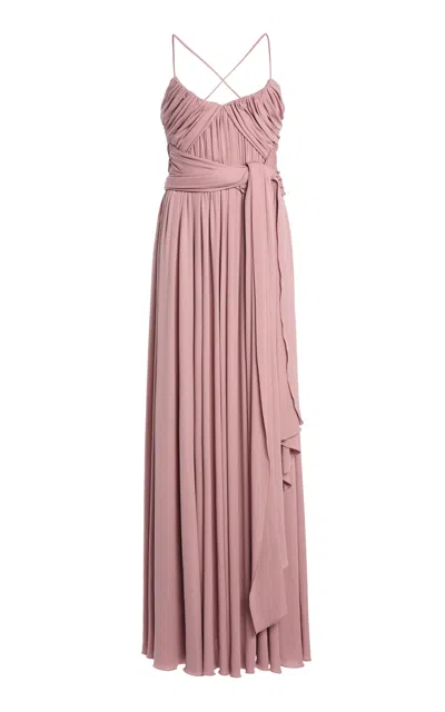 Giambattista Valli Draped Gown In Light Pink