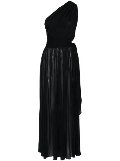 Giambattista Valli Draped Maxi Dress In Black