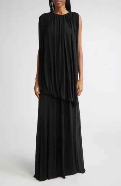 Giambattista Valli Draped One-shoulder Gown In Black