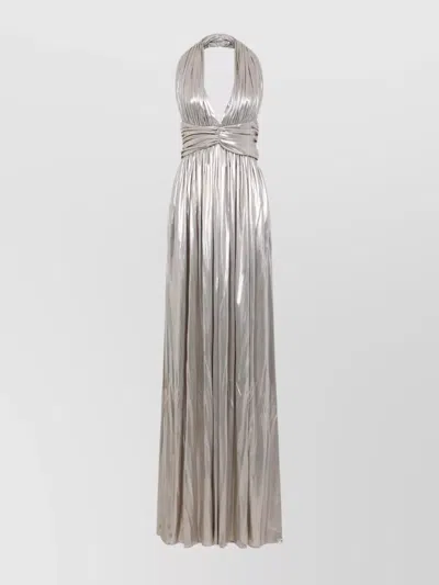 GIAMBATTISTA VALLI DRAPED WAIST COTTON LONG DRESS