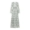 Giambattista Valli Floral Print Maxi Dress With Fitted Waist In Multicolour