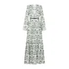 Giambattista Valli Floral Print Maxi Dress With Fitted Waist In Multicolour