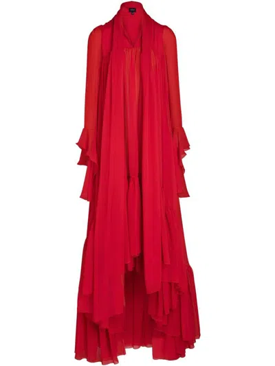 Giambattista Valli Silk Dress In Red