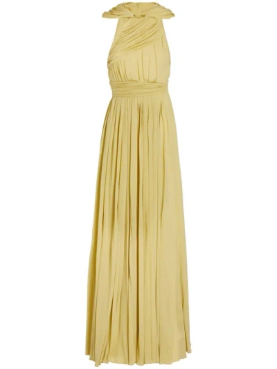 Giambattista Valli Hooded Pleated Dress In Green