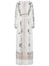 Giambattista Valli Silk Maxi Dress With Floral Embroidery In White