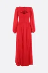 Giambattista Valli Twist-front Cutout Gown In Red