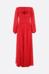 Giambattista Valli Twist-front Cutout Gown In Red