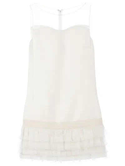 Giambattista Valli Drop-waisted Shift Dress In Neutral