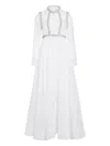 Giambattista Valli Embellished Long-sleeve Maxi Dress In White