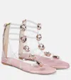 Giambattista Valli Embellished Pvc Sandals In Rose