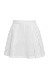 Giambattista Valli Embroided Cotton Organza Shorts In White