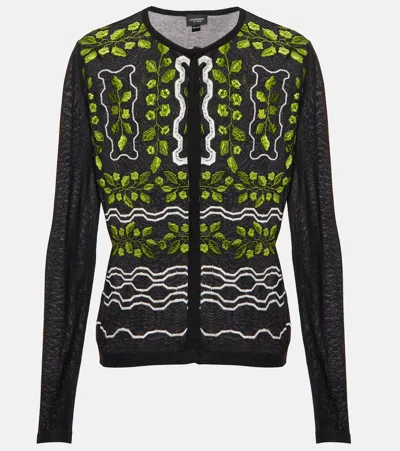 Giambattista Valli Embroidered Cashmere And Silk Cardigan In Multicolor