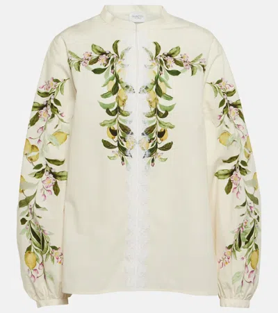 Giambattista Valli Bestickte Bluse Aus Baumwolle In White