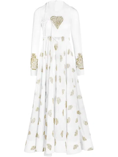 Giambattista Valli Embroidered Dress In White