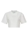 Giambattista Valli Embroidered Logo Cropped T-shirt In White