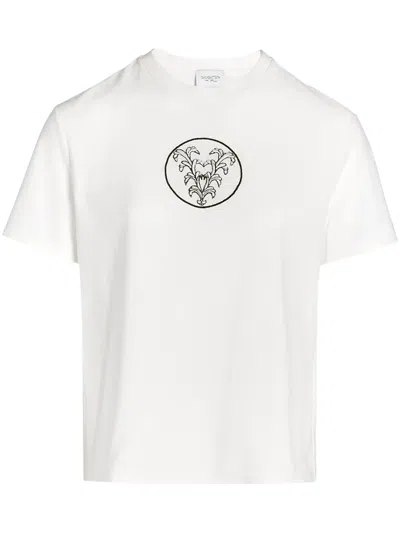 Giambattista Valli Embroidered Logo T-shirt In 白色