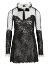 Giambattista Valli Embroidered Ruffled-collar Dress In Black