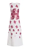 Giambattista Valli Embroidered Sequin Dress In White