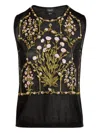 Giambattista Valli Embroidered Sleeveless Top In Black