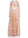 Giambattista Valli Embroidered Tulle Dress In Pink