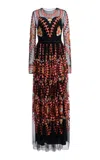 Giambattista Valli Embroidered Tulle Maxi Dress In Multi