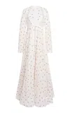 Giambattista Valli Embroidered Voile Maxi Dress In Ivory