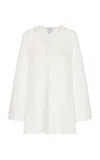 Giambattista Valli Embroidered Voile Mini Dress In White