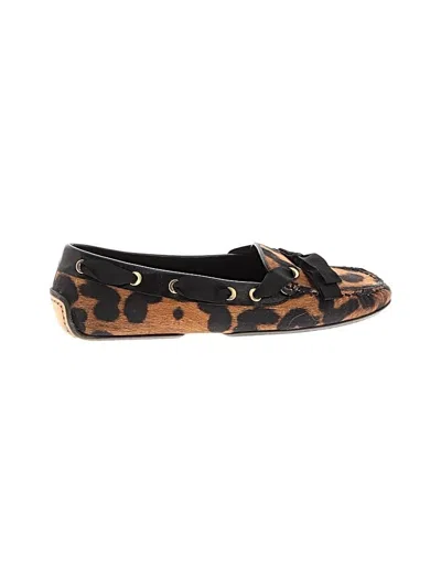 Pre-owned Giambattista Valli Flats In Brown