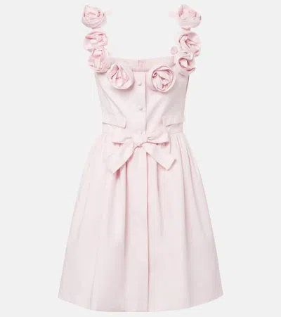 Giambattista Valli Floral-appliqué Cotton Minidress