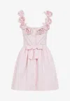 Giambattista Valli Floral Applique Mini Dress In Pink
