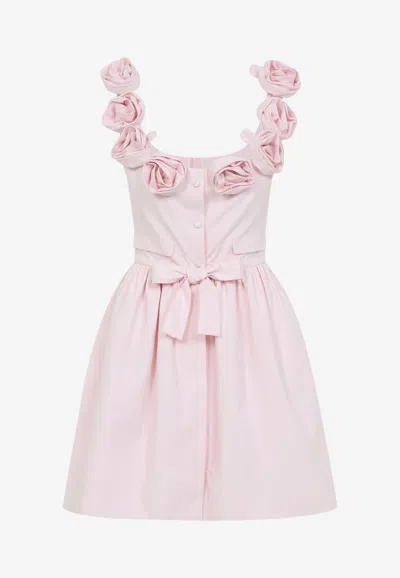 Giambattista Valli Floral Applique Mini Dress In Multicolor