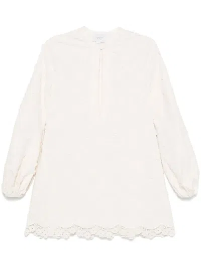 Giambattista Valli Floral-appliqué Mini Dress In White