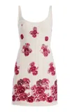 Giambattista Valli Floral Boucle Mini Dress In White
