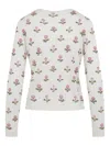 Giambattista Valli Floral Cardigan In White