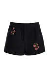 Giambattista Valli Floral Coupe Shorts In Black